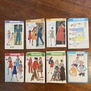 Vintage 70s Simplicity Sewing Pattern Lot 38" Bust
